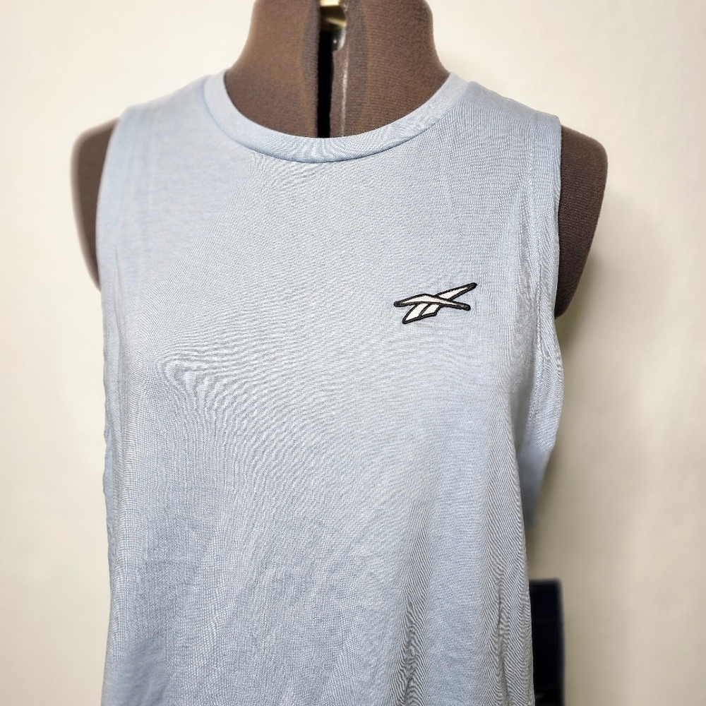 Reebok Women’s Blue Workout MYT Muscle Tank Top Plus Size 1X Moisture Wicking - Picture 6 of 12